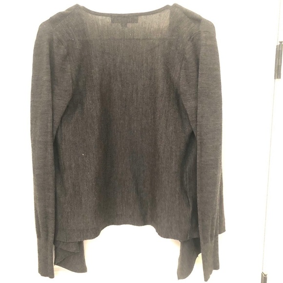2/$30 - Loft - Gray Draped Open Front Cardigan Lightweight Waterfall Sweater - Picture 3 of 5